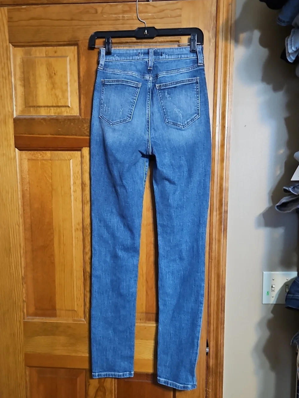 Willow & Root The Mom Fit High-Rise Straight Distressed Jeans